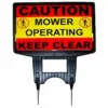 No Brand Caution Mower Operating Ground Sign Safety Signs