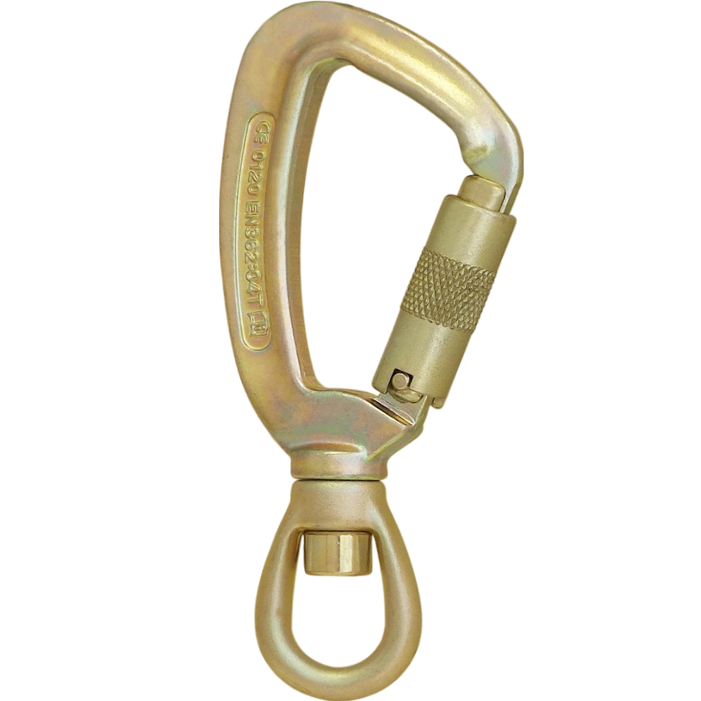 ISC Triple Lock Steel Karabiner With Swivel 3 ISC Triple Lock Steel Karabiner With Swivel