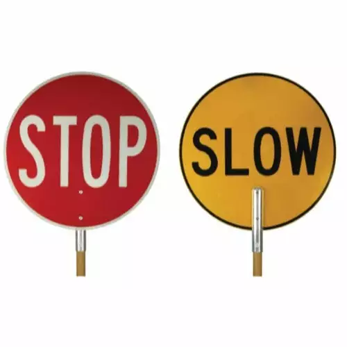 No Brand Stop / Slow Lollipop Sign Safety Signs 4 No Brand Stop / Slow Lollipop Sign Safety Signs